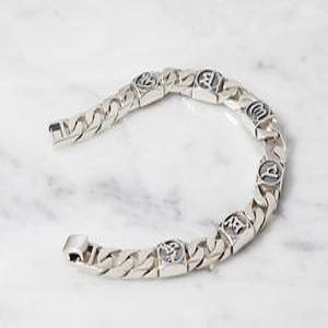 불교 옴마니반메훔 여자 남자 은팔찌 925 실버 체인 순은 팔찌 10돈