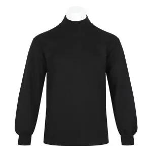 [리빌모아]남자 겨울 보온 기모 면 반폴라 맨투맨 티셔츠 NA TSK Q001 블랙_P376979695