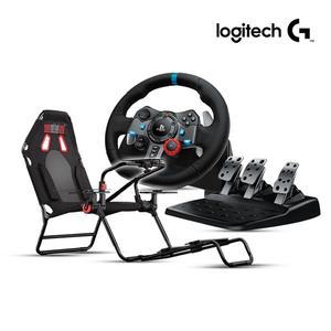 [Logitech]로지텍코리아 G29 레이싱휠, GT LITE 레이싱 스탠드 패키지(PS5/PS4/PC)SSG