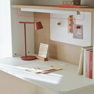 한샘 티오 일자책상 세트 6단 120x75cm (플랩도어,조명)