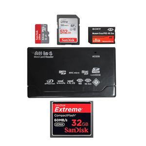 SMJ 올인원 USB 멀티리더기 블랙 TF MS SD CF MicroSD XD M2