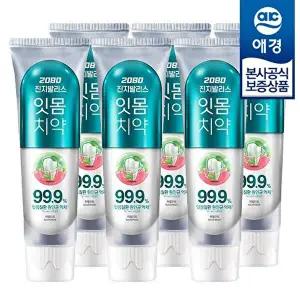 [애경][비밀] 2080 진지발리스 치약 120g x6개