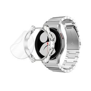 [블루마켓]갤럭시워치5 40mm 범퍼 케이스+메탈 스트랩+PPF 필름 워치 액세서리 밴드 시계줄 메탈