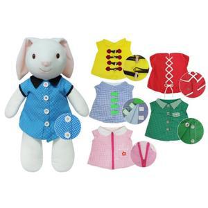 인지놀이 토끼 옷입히기 실꿰기 단추채우기 지퍼올리기 소근육발달놀이