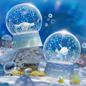 산리오 시나모롤 포차코 스노우볼 크리스탈 워터볼 인테리어 크리스마스 선물