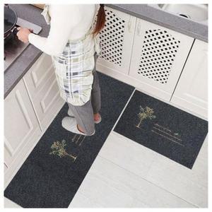 미끄럼방지 나무 주방매트세트 블랙 발매트 롱+숏 (3pViy)