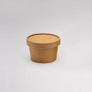 크라프트 원형 용기 97파이 6온스 용기 종이 뚜껑 세트 500개