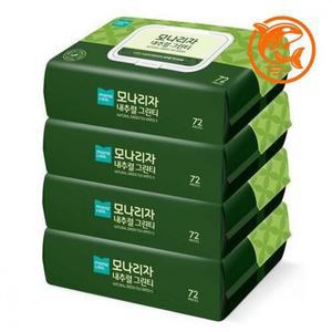 그린티 향 캡형 물티슈 72매 클렌징 청결 위생 티슈