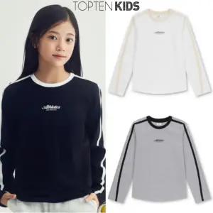 [탑텐키즈](김해점)25년 SS 여아) 소프트 코튼 테이프 배색 슬림 긴팔티MKF2TS2201