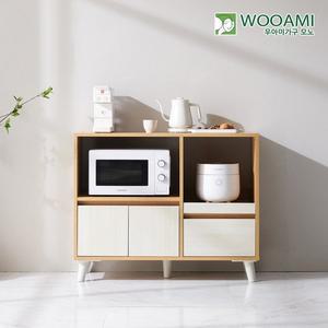 [신세계라이브쇼핑][착불] 우아미가구 모노 라보 전자렌지수납장 다용도 렌지다이 밥솥선반 BR5061