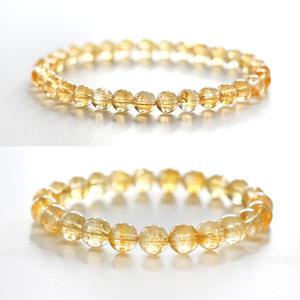 황수정 시트린 11월 탄생석 레이어드 원석팔찌 행운 재물운 금전운 파워스톤 염주 6mm/8mm