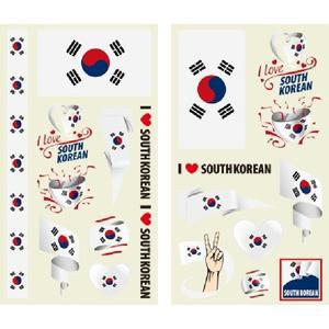 태극기 [싸더라] 소품 물타투 월드컵스티커 패션 타투 응원 축구 (10장1셋트)
