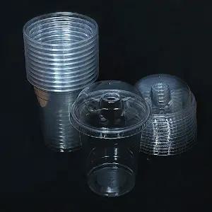 (350ml 12SET) 빨대 없이 사용 하는 테이크아웃 컵세트/컵/휴대용/일회용/커피/아이스/1회용/아이스컵