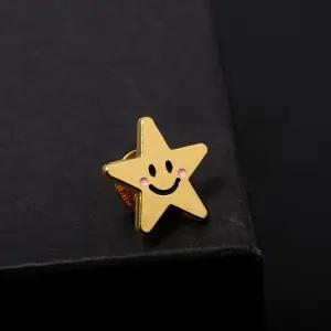 스마일 스타 뱃지 귀여운 별 배지 브로치 포인트 악세사리