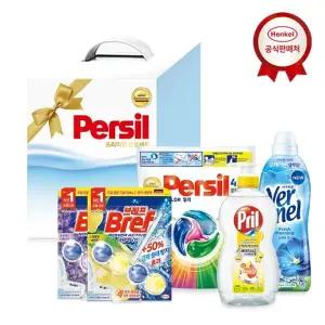 헨켈 선물세트 퍼실 디스크 26개입+버넬0.9L+프릴700ml+브레프1p 2개
