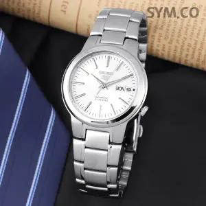 [세이코]5 SNKA01K1 오토매틱 데이데이트 오프화이트 클래식 남자 메탈 시계 c