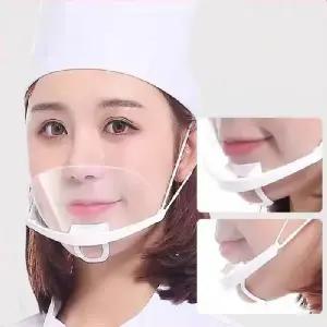 침튀김 방지 위생 식당 급식 투명 마스크