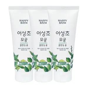 해피바스 어성초 모공 클렌징폼 200g x3