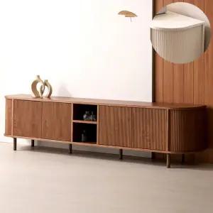 밀라노 2100 라운드 템바보드 높은거실장 티비다이 tv선반(착불)