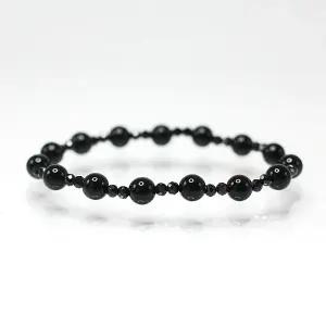 오행팔찌 음양오행 수기운보충 오닉스 블랙스피넬 팔찌 행운 부적 파워스톤 염주 BR-250155