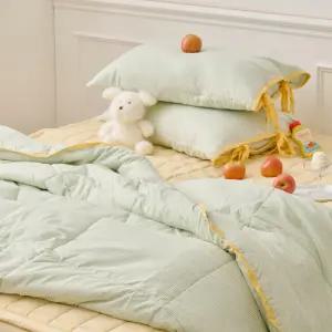 [모던하우스] ON 소르베 데이즈 그린 스트라이프 퀸 차렵이불 200x230