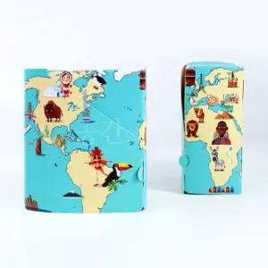 세계 지도 책 모양 상자 미니 박스 (10x10cm) 1개 다문화 여행 기념 선물 답례품 소형