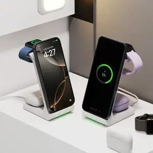 [알로코리아] 3in1 멀티 고속 무선충전기 아이폰 갤럭시워치 애플워치 갤럭시 UC320WA