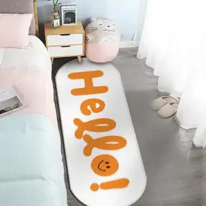 포유 극세사 헬로우 스마일 침대 미니 러그 발매트