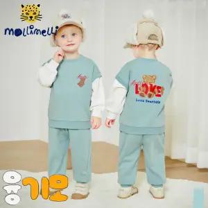 [몰리멜리] 러브유베어레이어드융기모상하복