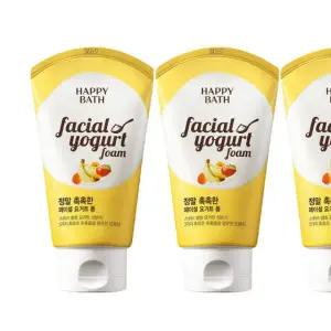 훼이셜요거트폼 250g 3묶음 요거트폼 촉촉한 순한 곡물추출물 과일추출물 부드러운 폼클렌저 해피바스