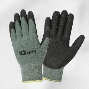 남자 겨울 기모 현장 공사장 작업 미끄럼방지 장갑 공업용 안전 고무장갑