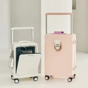 [독일 베르만] 투어랩 와이드 핸들 캐리어 [화이트/핑크/옐로우] 20인치