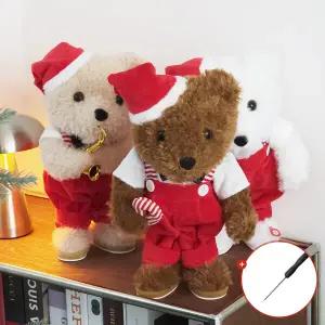 크리스마스 춤추는 곰돌이 인형 댄싱트리 산타 움직이는인형 3color