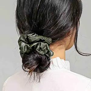 [골드스마일]카키 곱창 밴드 리본 곱창밴드 여자 머리끈 헤어