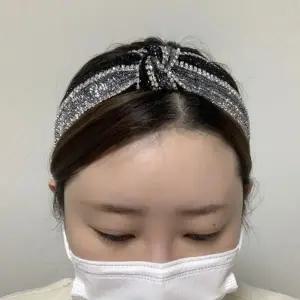 [골드스마일]스팽글 머리띠 여성 와이드 명품 머리띠 반다나