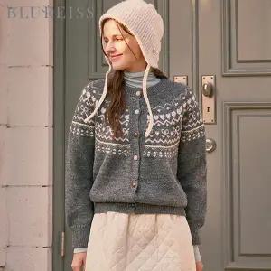 [블루레이스]러블리 리본 패턴 울니트 가디건_BI5W1KC4771