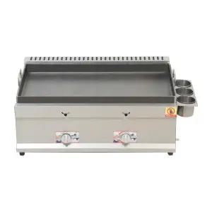 업소용 불판 전판 철판 가스장착형 떡볶이팬 판 곱창 55형 가스포트기계(뚜껑 포함)