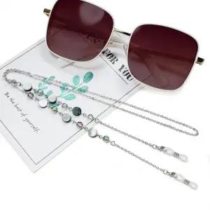 안경줄 마스크스트랩 쉘 자개 비즈 천연 목걸이 마스크걸이 크리스탈 실버