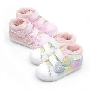 [보리보리/앙쥬]키즈운동화 여아 남아 초등 주니어 아동 겨울 mm하이티파니텔LED 털운동화wd 150-190mm