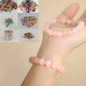 비즈 팔찌 재료 핸드메이드 만들기 악세사리 비즈 공예 재료 수공예 세트 구슬 플라스틱 묘안석 부자재