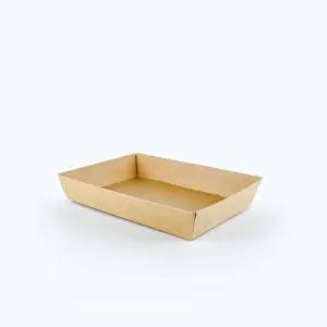 김밥 햄버거 떡 포장 답례품 크라프트 용기 DRP-25 500개 뚜껑세트