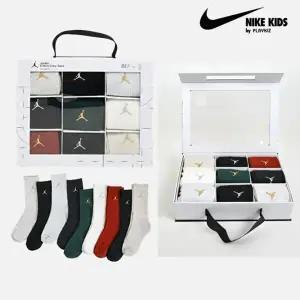 [나이키키즈] N254SO410P 조던 홀리데이크루삭스기프트 9PK (230-250cm)