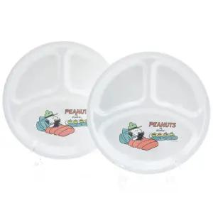 코렐 나눔 삼절 접시 캐릭터 식기 스누피캠핑 대 2P BNS