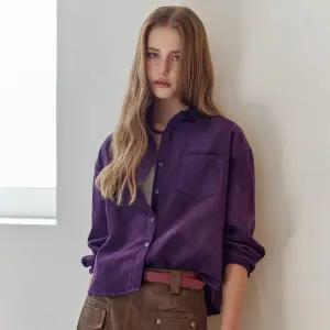 [마쟈] 절개라인 포켓 코듀로이 크롭 셔츠 ZE11QB003NH