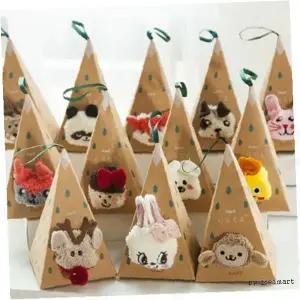 동물 캐릭터 수면양말 삼각 선물상자 포장 케이스 겨울 보온 양말 크리스마스 어린이 선물세트 귀여운 애니