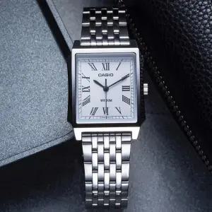 카시오 사각 스퀘어 탱크 로마 남자 메탈시계 가죽시계 MTP-B190D-7B MTP-B190D-7BVDF