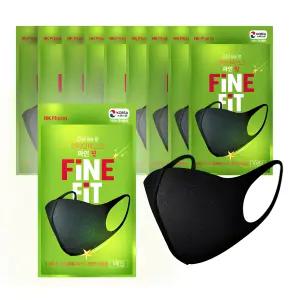 맑은나라 파인 핏 연예인 마스크 V라인 3D 입체형 성인용 블랙 10개