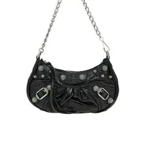 [발렌시아가] 695814 1VG9Y 1000 르카골 체인 미니 숄더백