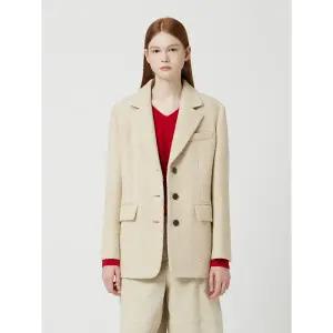 [CC콜렉트](센텀시티점)알파카 블렌드 테일러드 싱글 재킷_C254MSF031