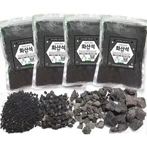 세경팜 화산석 블랙 2L 어항돌 바닥재 식물마감재 인테리어 조경장식